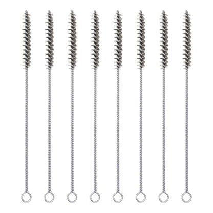 PATIKIL 12" Wire Tube Cleaner, 8Pcs 0.5" Diameter Stainless Steel Wire Tube Cleaner Pipe Cleaning Supplies for Auto Parts, Bottles, Tubes, Silver Tone - size: 0.5"