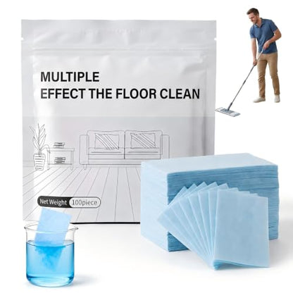 Multi-surface Floor Cleaning Tablets, 100 PCS Floor Cleaning Tablets for Hardwood Tile Laminate and Marble, Concentrated Floor Cleaner Tablets for Mop Bucket