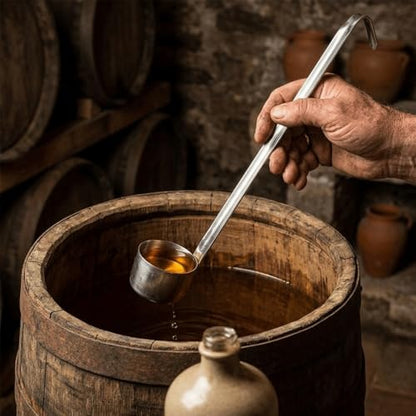 Stainless Steel Wine Ladle Spoon Long Handle Easy Gripping Smooth Edge Wine Dipper Beer Pouring Measure Liquid Spoon for Kitchen(25ML) - size: 25ML