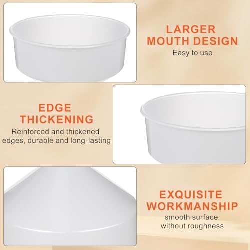 DOITOOL Large Plastic Funnel, 9.44 in Wide Mouth Kitchen Funnel, Large Food Grade Canning Funnels for Beer Oil Jam, Cooking Kitchen Accessories for Filling Bottles Bags
