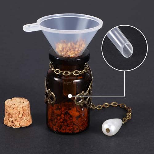 20 Pcs Small Funnel Mini Funnel Kitchen Use Funnels Clear Plastic Narrow Neck Plastic Funnels Urn Filling Tool for Lab Bottles Sand Art Perfumes Spices Activities