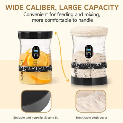 Pro Sourdough Starter Kit - 50oz Large Capacity Glass Jars (1PC)