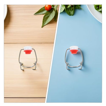 OUNONA Swing Top Glass Bottle Caps Airtight Bottle Stoppers with Silicone Gaskets Leakproof Reusable Replacement Tops for Beer Vinegar Oil Syrup Bottles 10 Pcs 2.75 in