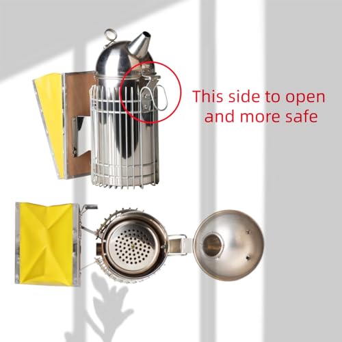 Cute Bear-Shaped Domed Bee Smoker | Sustained Burning for 30-50 Hive Inspections, 4x11" Stainless Steel Beekeeping Tool