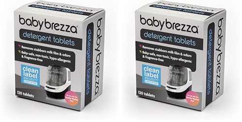 Baby Brezza Universal Detergent Soap Tablets for Baby Brezza Bottle Washer Pro and All Brands of Bottle Washers, 120 Tablets (Pack of 2)