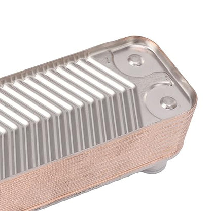 Stainless Steel Heat Exchanger, Plate Homebrew Wort Chiller Countercurrent NPT1/2 Compact 7.5x2.9x2.8in with Efficient Cooling for Beer Wort Making