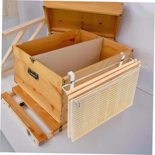 2pcs Stainless Steel Beehive Nest Frame Bracket Beekeeping Stand Bee Frame Perch Beekeeping Frame Frame Hanger Beehive Frame Holder Beehive Stand Rack Bee Frames Silver