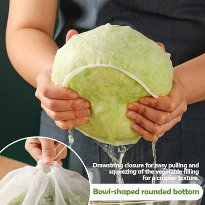Cheese Cloth Bag For Straining, Nut Milk Bag - Reusable Straining Bags For Nut Milk, Soy Milk, Dumpling Fillings, And More (3, S) (3, L) - size: L