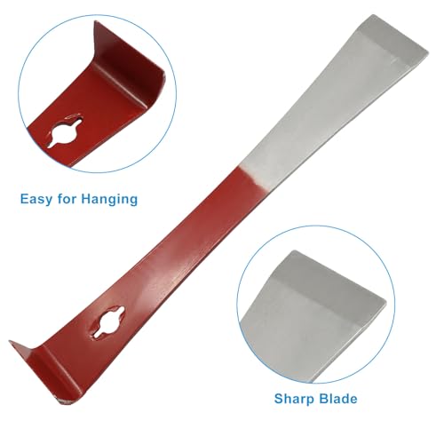Hitefu 2 Pack Stainless Steel Bee Hive Scraper Tool, 10.5" Frame Lifter & Scraper for Beekeeping Equipment - style: Flat Head