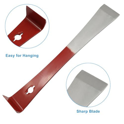 Hitefu 2 Pack Stainless Steel Bee Hive Scraper Tool, 10.5" Frame Lifter & Scraper for Beekeeping Equipment - style: Flat Head