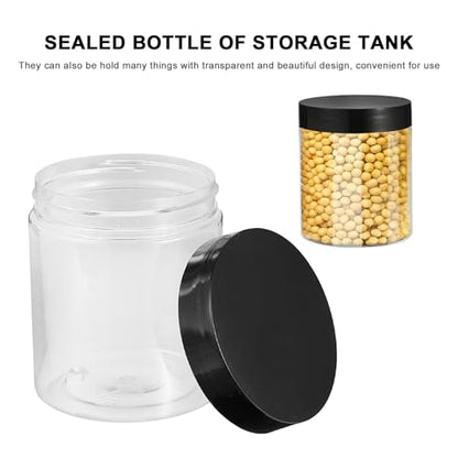 HOMSFOU Plastic Food Storage Jars with Lids 12pcs Plastic Sealed Canisters Airtight Kitchen Containers for Cereals and Pantry Organization