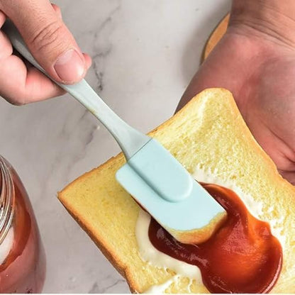 3pcs/set Food Grade Silicone Cake Spatula and Oil Brush and Cream Scraper and Sauce Brush, Baking Tool Set - color: Green