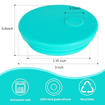Fermentation Lids Silicone Waterless Airlock Fermenting Lids for Regular Mason Jars For Making Pickled and Fermented Probiotic Foods 3 Pack (Jars Not Included) (Mint) - color: Mint