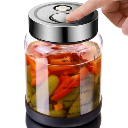 40 oz Fermentation Mason Jar, Pickle Jar for Fermenting, Glass Canister for Food,Kitchen Container for pickle, flour, Cookie, Candy, Loose Tea
