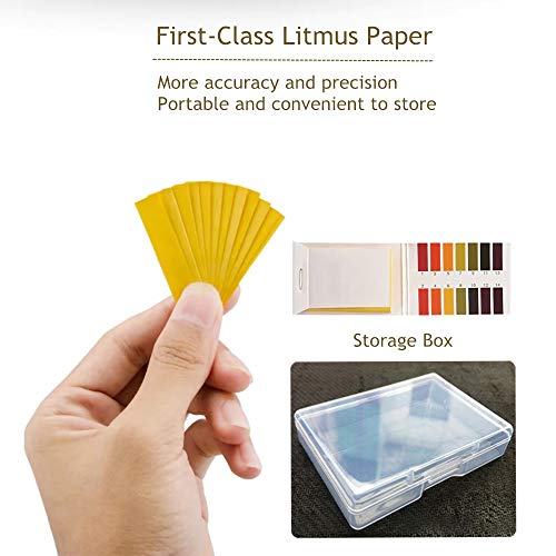 9 Pack pH.1-14 Test Paper Extensive Test Paper Litmus Test Paper 720 Strips pH Test with Storage Case for Saliva Urine Water Soil Testing Pet Food and Diet pH Monitoring - size: 9 Pack with Storage Case