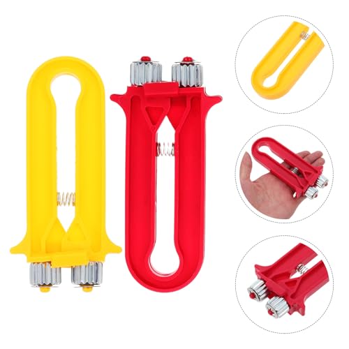 Beekeeping Hive Frame Wire Tightener and Frame Gripper Tool 2pcs Set Yellow and Red for Beehive Repair