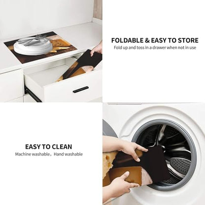 Kitchen countertop absorbent mat cheese printed drain mat for draining tableware