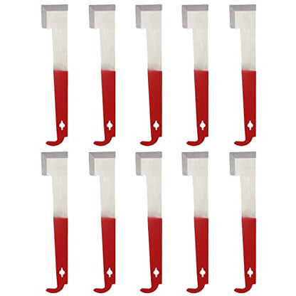 10 Pack Steel Beekeeping J Hook Hive Tool Hive Scraper Tool Bee Frame Lifter and Scraper Equipment for Beekeepers