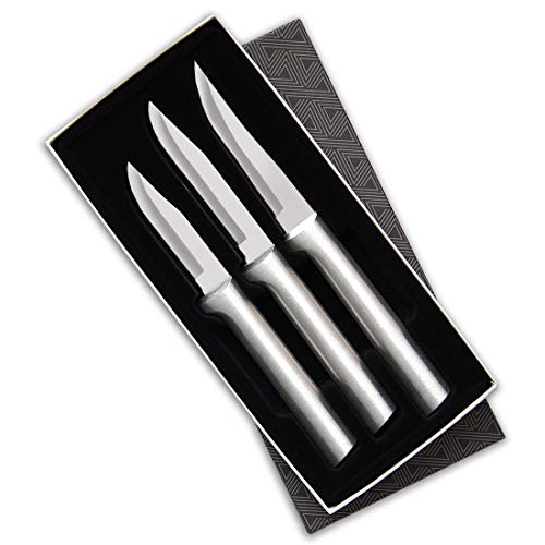 Rada Cutlery Paring Knife Galore Gift Set (S01), 3-Piece Knife Set, Stainless Steel Blades, Sliver Handle - color: Silver