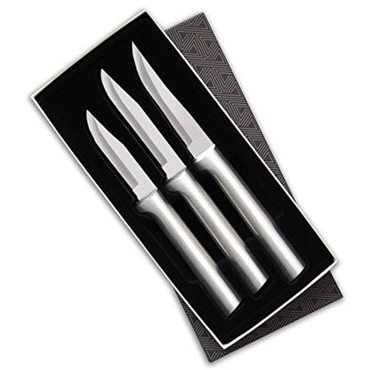 Rada Cutlery Paring Knife Galore Gift Set (S01), 3-Piece Knife Set, Stainless Steel Blades, Sliver Handle - color: Silver