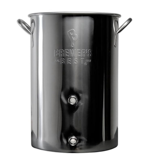 Strange Brew Brewer's Best 8 gallon Stainless Steel Homebrewing Kettle-with Two Ports