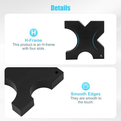 Arbor Press Plate, 1 Pair 5'' x 5'' x 1'' No holes H-shape Hydraulic Shop Press Plate 20Ton Metal H Frame Hydraulic Shop Press Plates for Workshops Factories & Production - size: 5'' x 5'' x 1'' / No holes