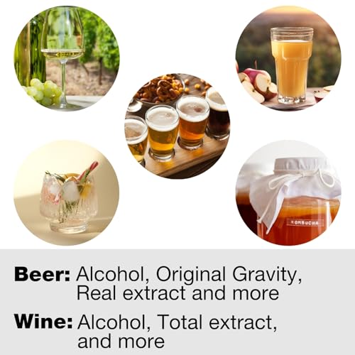 Alcohol Meter by Anton Paar – Includes EasyDens Hydrometer & SmartRef Refractometer | Direct ABV for Beer, Wine, Cider, Kombucha & Liqueur