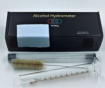 Triple Scale Hydrometer for Home Brewing Beer, Wine, Mead and Kombucha with Glass Test Jar Acessories Storage Box