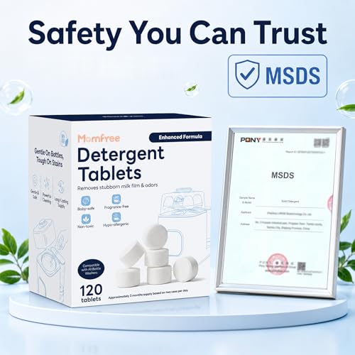 Solid Detergent Baby-Safe Tablets for All Baby Bottle Washer
