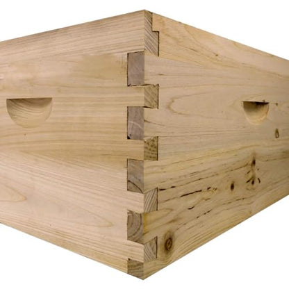NuBee 8-Frame Beehive Kit – Complete Langstroth Hive with 1 Deep & 1 Medium Box, Wax-Coated Foundations, Telescoping Cover, and Queen Excluder – Beginner-Friendly & Durable Beekeeping Kit