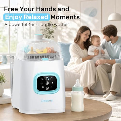 Bottle Washer Pro, All-in-One Baby Bottle Washer and Sterilizer & Dryer with 60 Detergent Tablets, Cleaning Machine for Bottles, Pump Parts & Baby Essentials, Deep Cleaning, Replaces Hand Washing