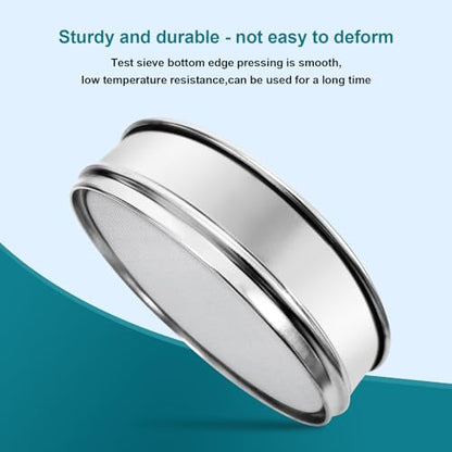 304 Stainless Steel Mesh Lab Sieve, 40 Mesh (0.45mm) Aperture Test Sieve, 7.9Inch(20cm) Diameter Economy Standard Analysis Sample Test Sieves for Industrial Laboratory Homes - size: 40Mesh(0.45mm)/Ф7.9in