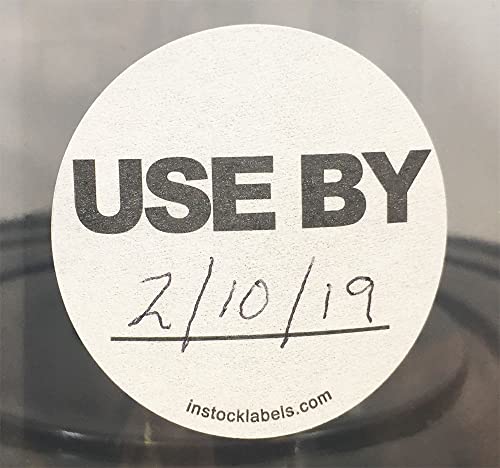 Dissolvable Use By Labels with Blank Space for Food Rotation Shelf Life Prep 2 Inch Round Circle Dots 500 Adhesive Stickers