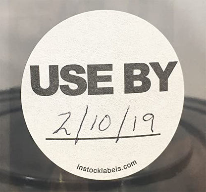 Dissolvable Use By Labels with Blank Space for Food Rotation Shelf Life Prep 2 Inch Round Circle Dots 500 Adhesive Stickers