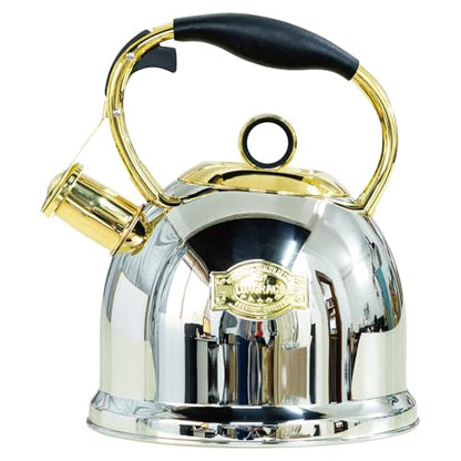 Tea Kettle for Stovetop, Food Grade Stainless Steel Water Kettle, Tea Pot for Home & Kitchen, 3.0 Qt - color: Gold