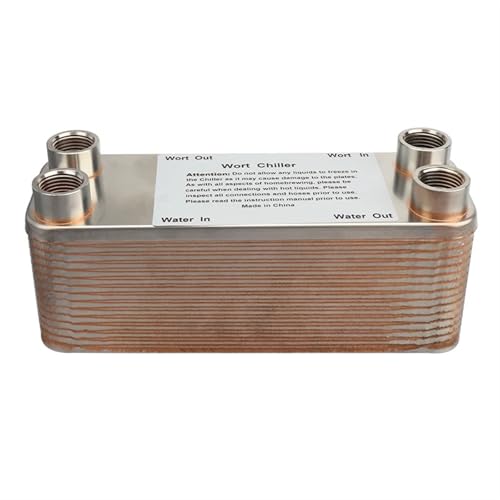 Female Thread 30 Plate Wort Chiller Version 304 Stainless Steel Plate heat exchanger 20mm Garden hose Thread Brewing Chiller