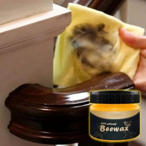 Wood Seasoning Beeswax,Beeswax Furniture Polish(2 Pack) | Natural Traditional Beeswax Polish Wood Furniture Cleaner for Doors,Tables,Chairs and Floors