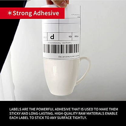 Misofuki 4x6 1 Stack 1000 Labels Fanfold Direct Thermal Shipping Labels Compatible with Rollo, MUNBYN, Zebra, Fargo Label Printer, Permanent Adhesive White Commercial Grade Labels for Thermal Printers - color: F-1-wh