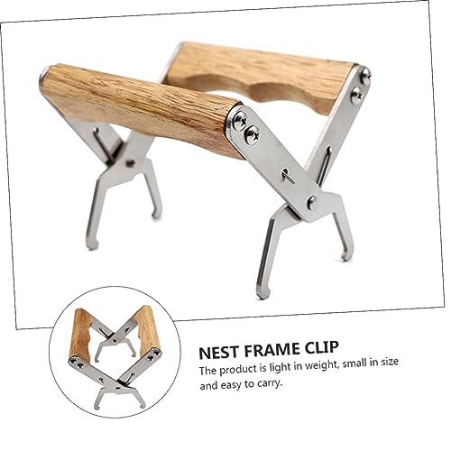 DOITOOL 1pc Spleen Lifting Clip Honeycomb Clip Beekeeping Beehive Frame Holder Bee Hive Bee Frame Lifter Clamp Beehive Frames Hive Frame Gripper Bee for Nest Bee Tool Wooden Silver