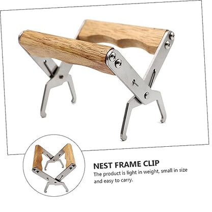 DOITOOL 1pc Spleen Lifting Clip Honeycomb Clip Beekeeping Beehive Frame Holder Bee Hive Bee Frame Lifter Clamp Beehive Frames Hive Frame Gripper Bee for Nest Bee Tool Wooden Silver