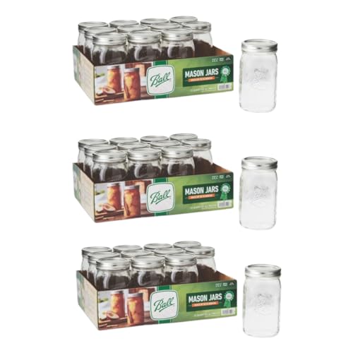 Ball Wide Mouth Glass Mason Jars with Lids and Bands, Used for Canning, Pickling, Juice, Jam, Jelly, Quart Size 32 Ounce (Pack of 36) - color: Quart, size: 32 Ounce (Pack of 36)