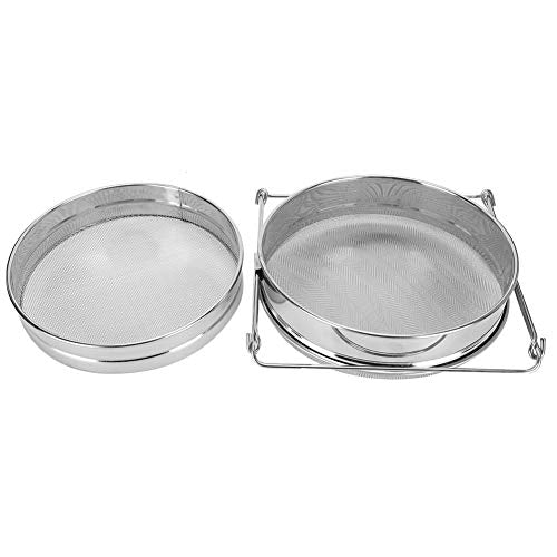 Honey Strainer Double Sieve Stainless Steel Anti Beekeeping Tool Accessory for Honey Filtration Beekeepers Durable Easy Cleaning