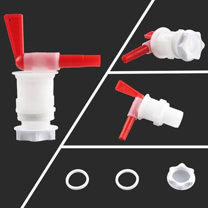 2 Pack Homebrew Bottling Spigot 5 Gallon Plastic Fermentation Faucet with Barbed Outlet for Beer Wine Making Fermenter Bucket by GWENBHMTOOL