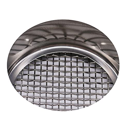 LABALPHA 5 Mesh Lab Sieves, Test Sieve #5 Mesh, 4'' Diameter, 304 Stainless Steel Wire Cloth (4mm) - size: 5 mesh (4mm)