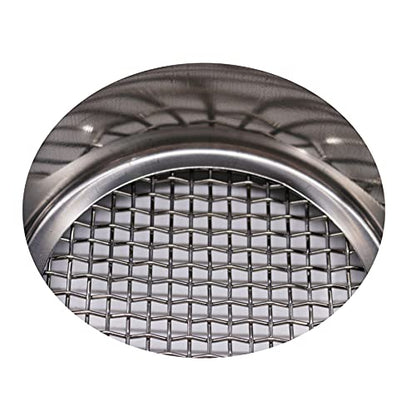 LABALPHA 5 Mesh Lab Sieves, Test Sieve #5 Mesh, 4'' Diameter, 304 Stainless Steel Wire Cloth (4mm) - size: 5 mesh (4mm)