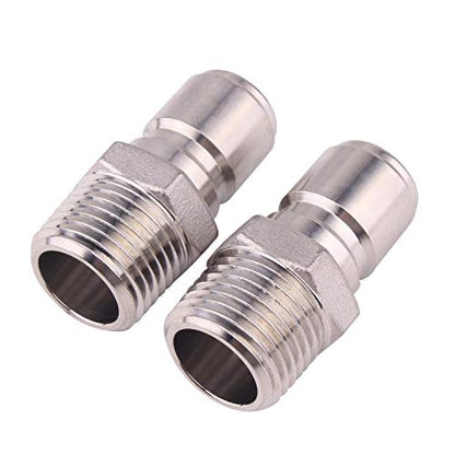 DERNORD Stainless Steel Male Quick Disconnect MPT 1/2" Homebrewing Connector Sanitary Fitting Pack of 2 - size: Female