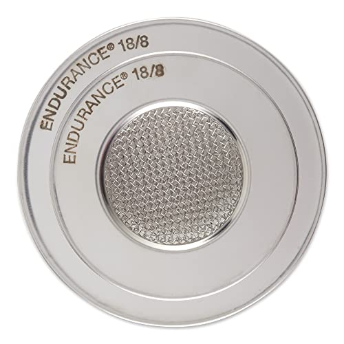 RSVP International Stainless Steel Kitchen Sink Strainer, Food Scrap Trap, Dishwasher Safe, Stainless Steel, Strainer Set of 2 Assorted - size: Strainer Set of 2 Assorted