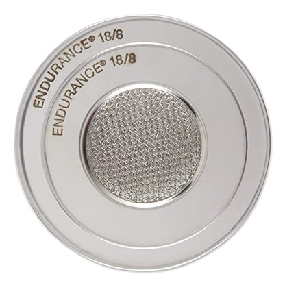 RSVP International Stainless Steel Kitchen Sink Strainer, Food Scrap Trap, Dishwasher Safe, Stainless Steel, Strainer Set of 2 Assorted - size: Strainer Set of 2 Assorted
