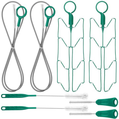 Patelai 8 in 1 Hydration Bladder Cleaning Kit Includes 3 Different Brushes and Drying Collapsible Bladder Frame, Water Reservoir Backpack Cleaning Kit - color: Green