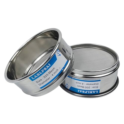 200 Mesh Lab Sieves 4" Diameter 304 Stainless Steel Wire Cloth Test Sieve for Industrial Laboratory Home - size: 200 mesh